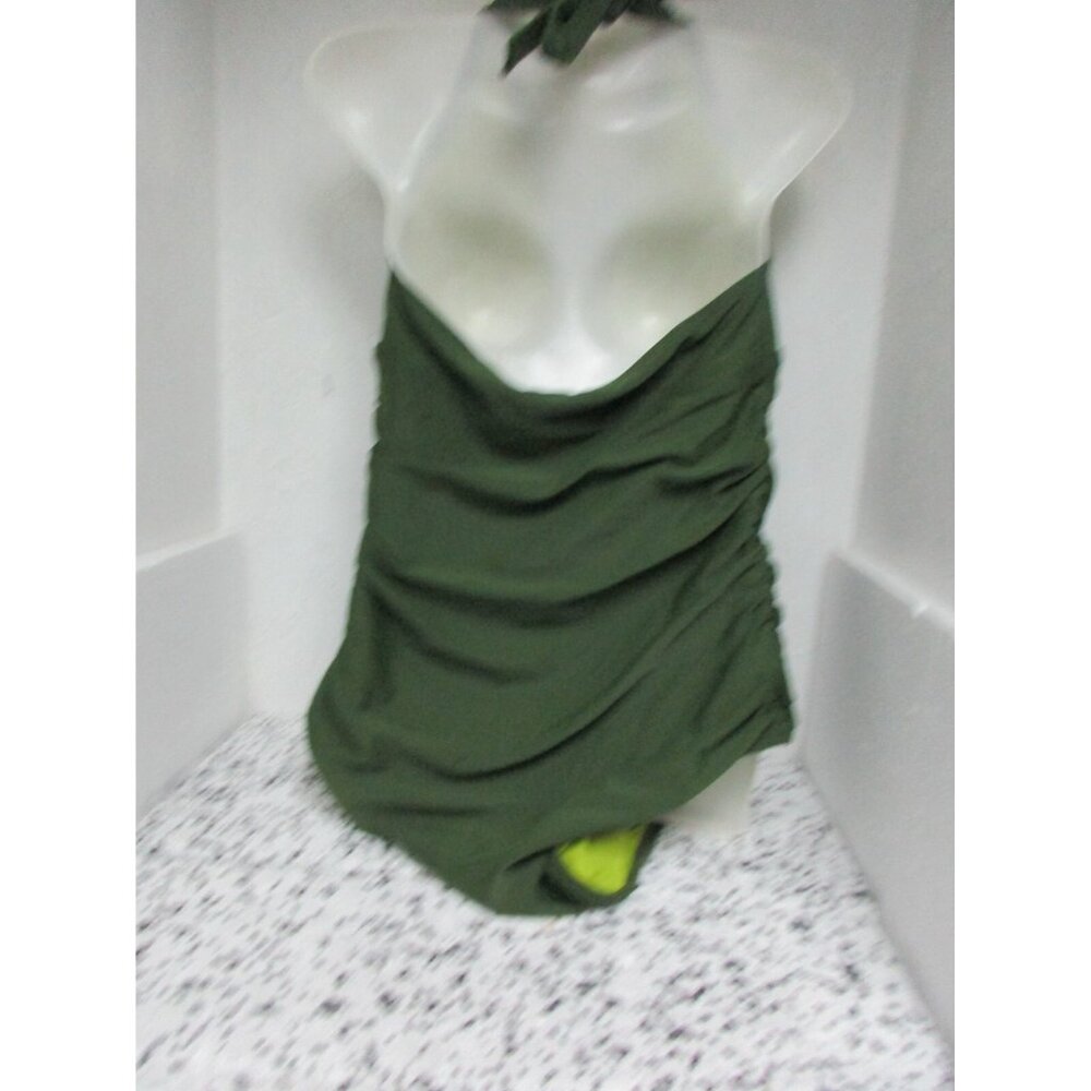 Adore Me  Women' Style# 07300 One Piece Contour Swimsuit Olive Green Size 1X New - Picture 2 of 2